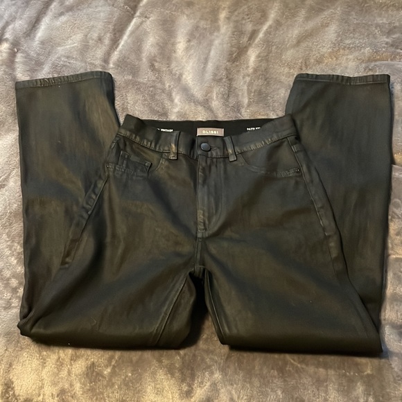 DL 1961 Patti Straight High Rise Black Coated Jeans - Picture 2 of 11